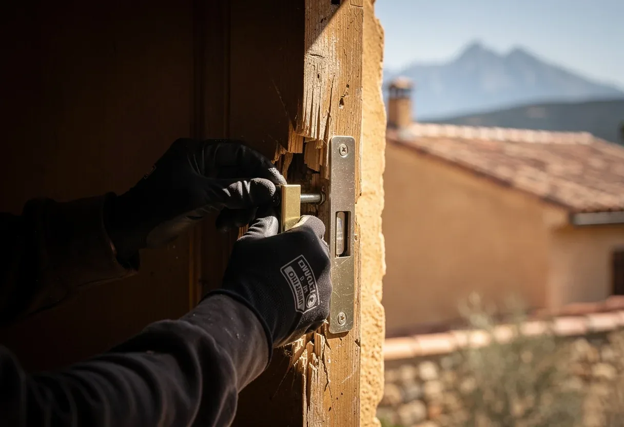 Mise en sécurité d'une porte après effraction à Pollestres